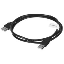Lanberg CA-USBA-20CU-0010-BK USB kabelis 1m 2.0 USB A juodas
