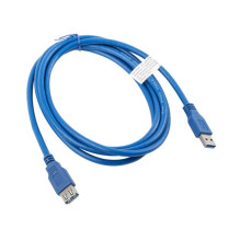 Lanberg CA-US3E-10CC-0018-B USB kabelis 1,8 m USB 3.0 USB A mėlynas