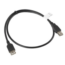 Lanberg CA-USBE-10CC-0007-BK USB laidas 0,7 m USB 2.0 USB A Juoda