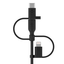 Belkin BOOST CHARGE USB laidas 1 m USB A USB C / Micro-USB B / Lightning Black