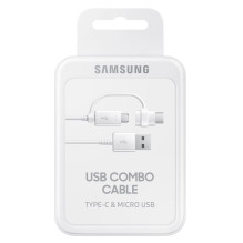Samsung EP-DG930 USB kabelis 1,5 m USB 2.0 USB A USB C / Micro-USB B Baltas