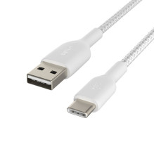 Belkin CAB002BT3MWH USB kabelis 3 m USB A USB C Baltas