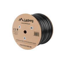 Lanberg LCU6-21CU-0305-BK networking cable Black 305 m Cat6 U / UTP (UTP)