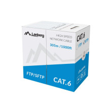 Lanberg LCS6-11CU-0305-S tinklo kabelis 305 m Cat.6 SFTP CPR+ Fluke praėjo Gray