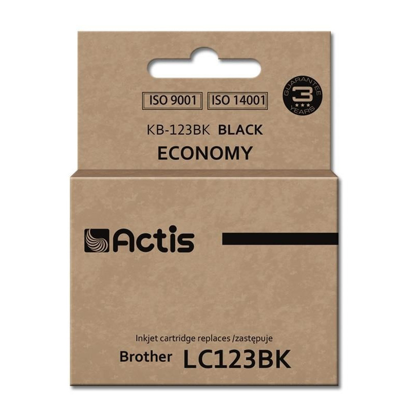 Actis KB-123Bk ink (replacement for Brother LC123BK / LC121BK Standard 10 ml black)