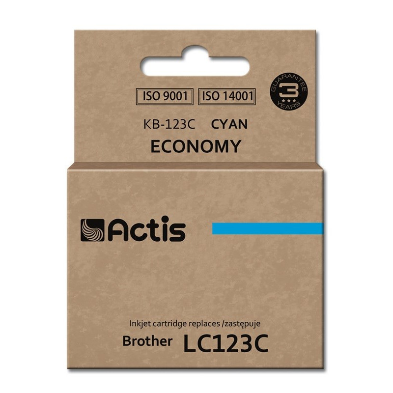 Actis KB-123C ink (replacement for Brother LC123C / LC121C Standard 10 ml cyan)