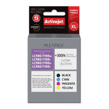 Activejet ABB-1100NX Ink cartridge (replacement for Brother LC1100 / 980 Supreme 1 x 29 ml, 3 x 19.5 ml black, magenta, 