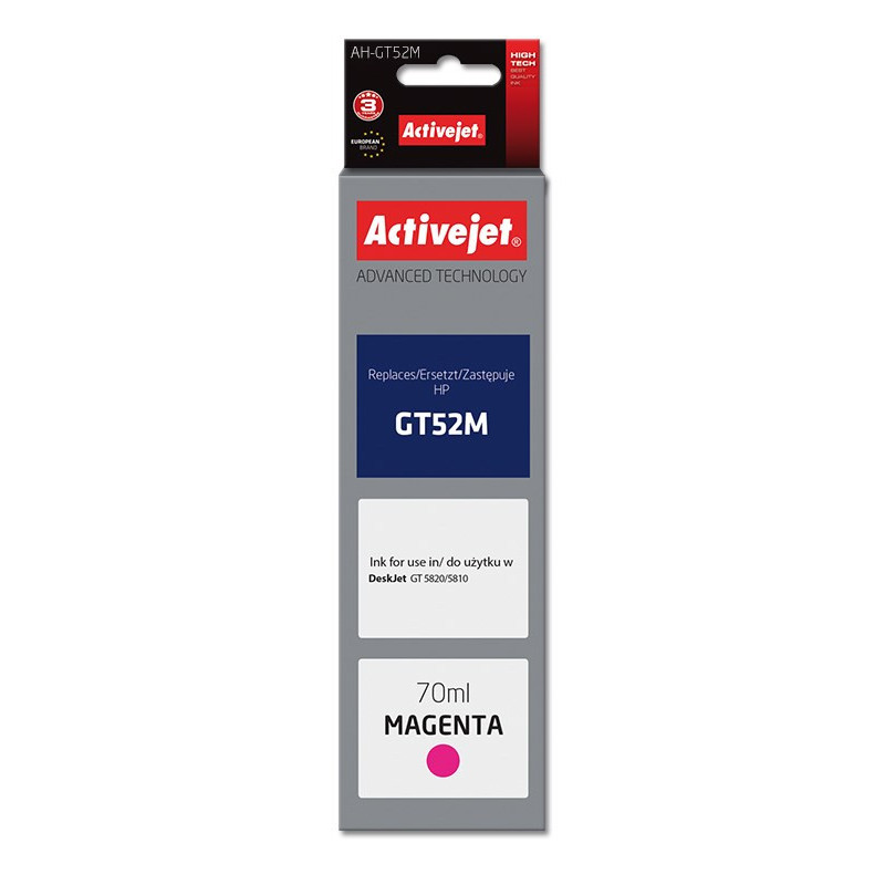 Activejet AH-GT52M ink (replacement for HP GT-52M M0H55AE Supreme 70 ml magenta)