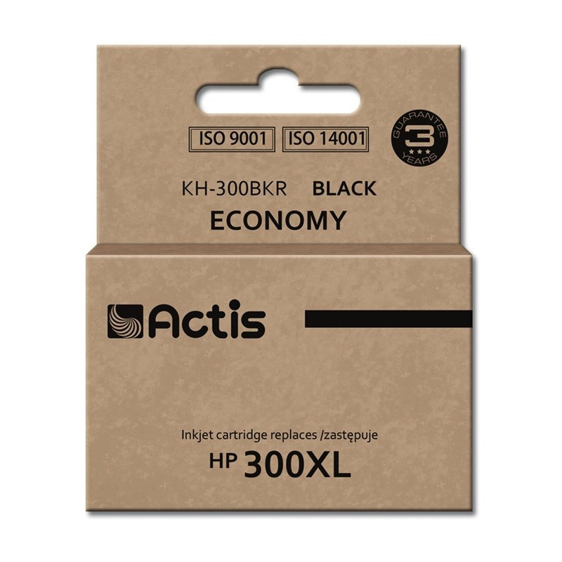 „Actis KH-300BKR“ rašalo kasetė (pakeičiama HP 300XL CC641EE Standard 15 ml juoda)