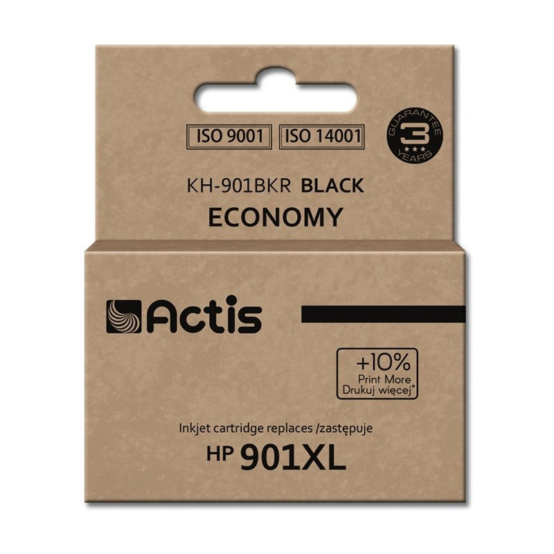 Actis KH-901BKR rašalas (pakeitimas HP 901XL CC656AE Standard 20 ml juodas)